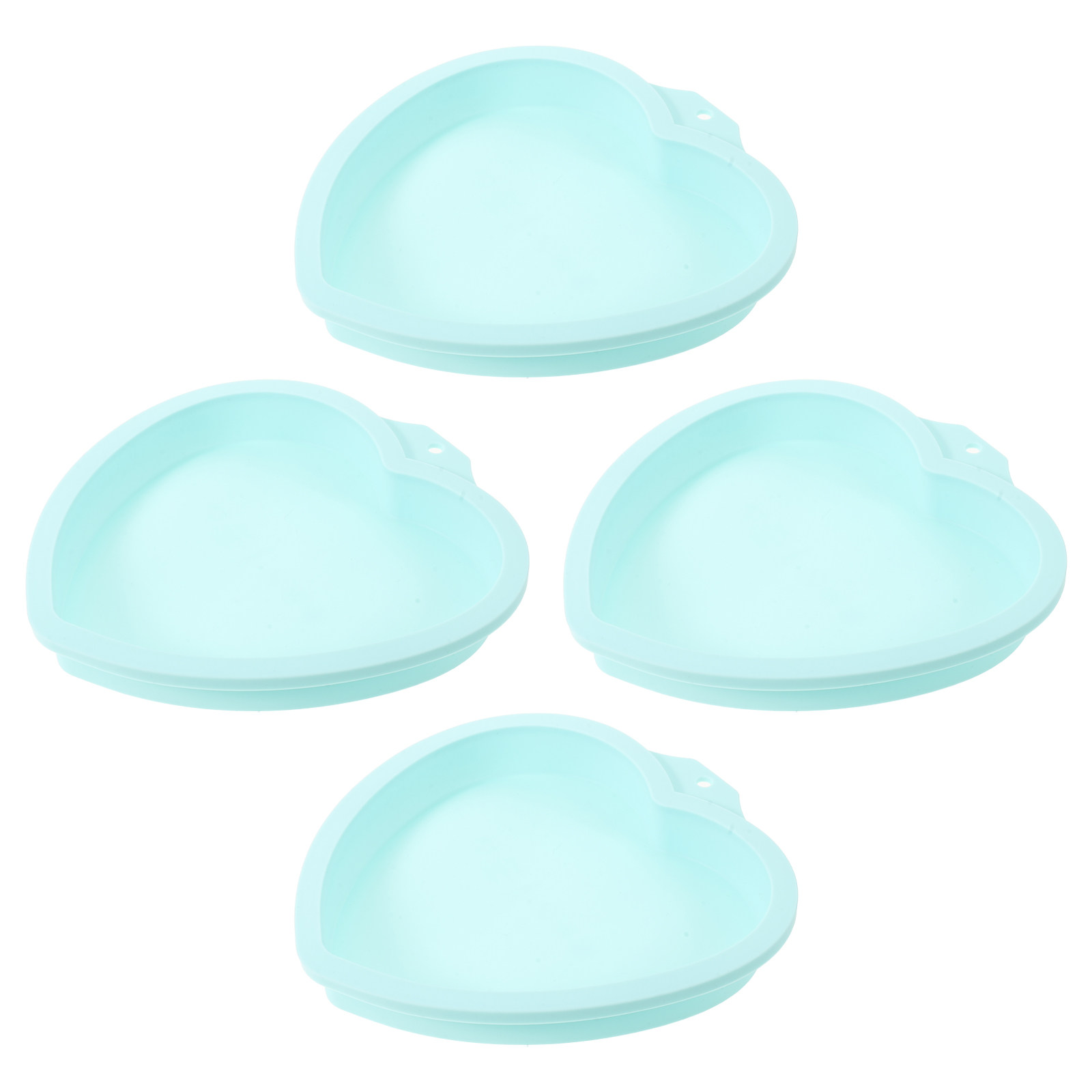 Microwave Oven - 4Pcs Heart Shape Silicone Cake Baking