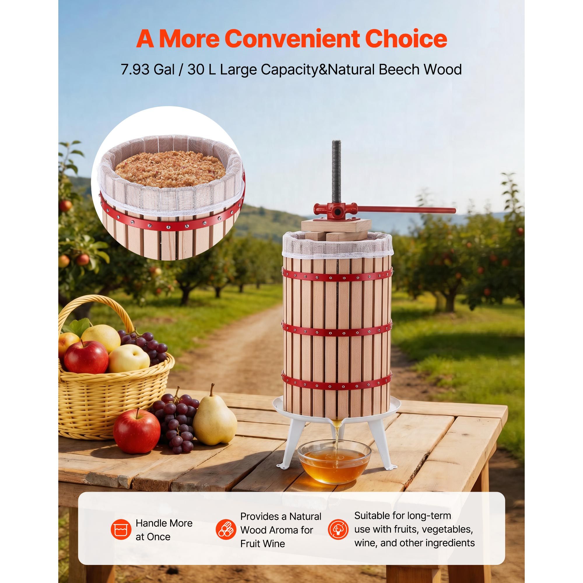 Fruit Wine Press, 7.93Gal/30L  - Juicer review and price