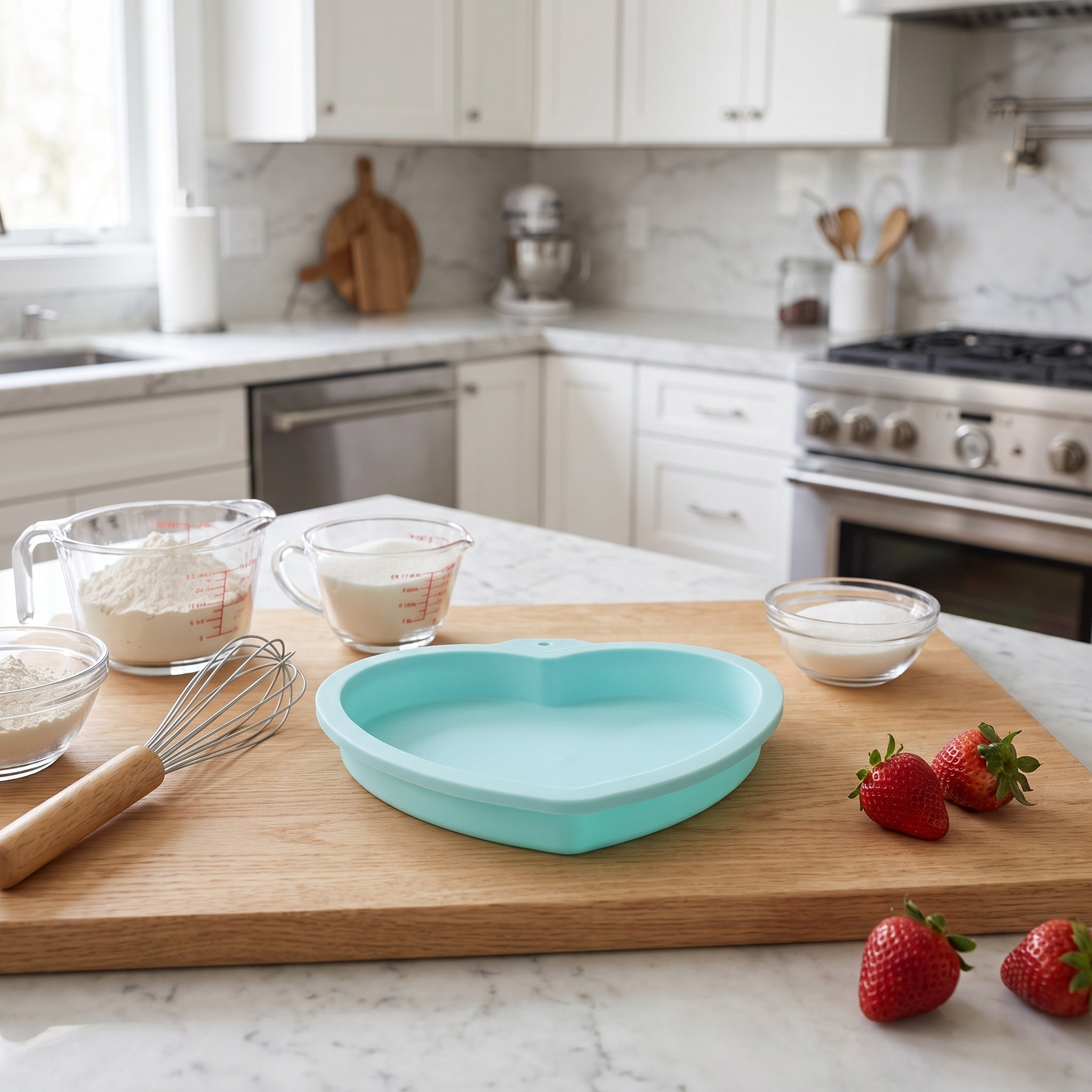 4Pcs Heart Shape Silicone Cake - Microwave Oven review and price